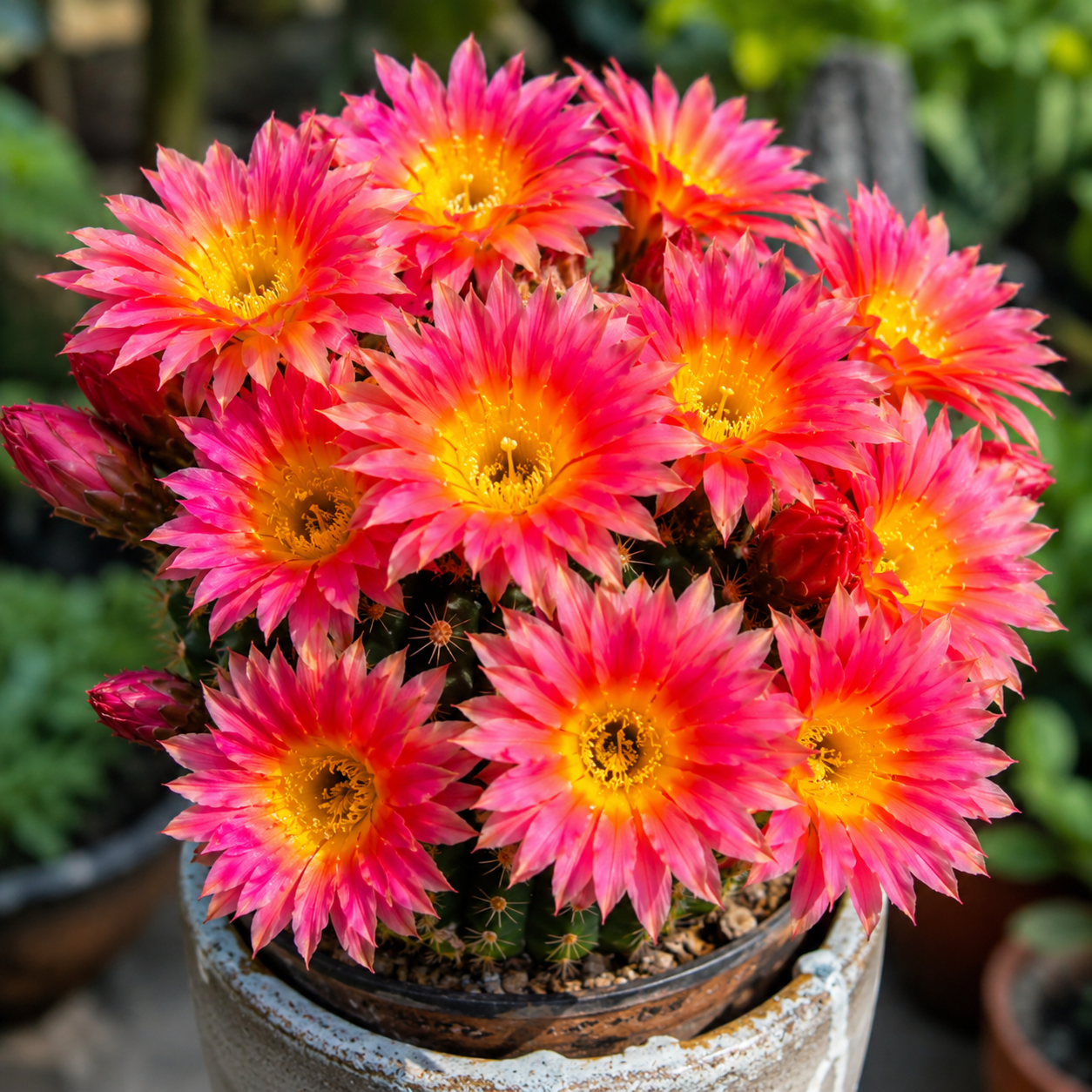 🌵 Dwarf Chin Cactus – The Easy-Care Flower That Blooms from Spring to Winter, Heat-Loving & Sun-Tolerant