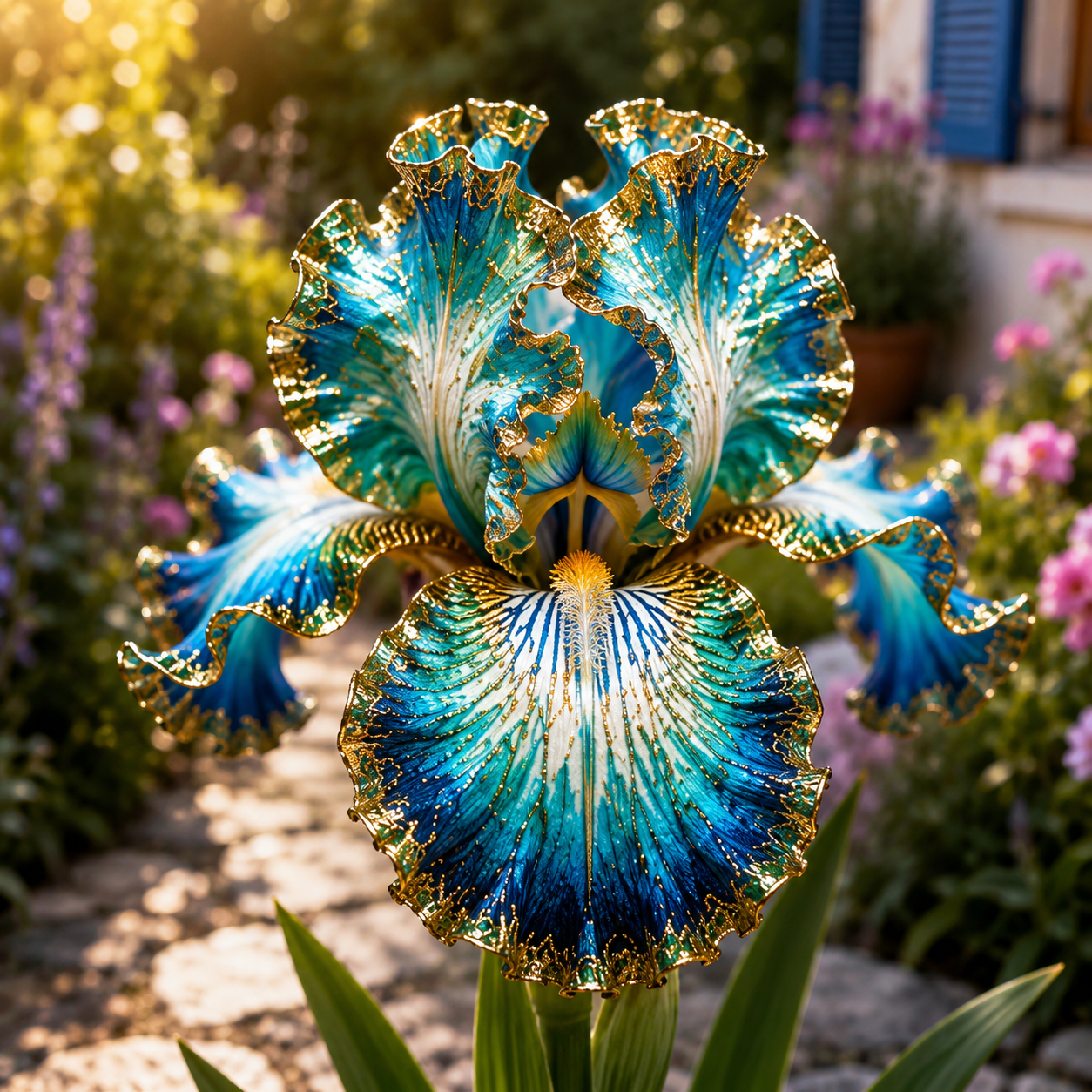 ✨ Seltene vergoldete Juwelen-Iris-Zwiebeln – Schimmernde, goldgeränderte Blüten für Gärten und Töpfe