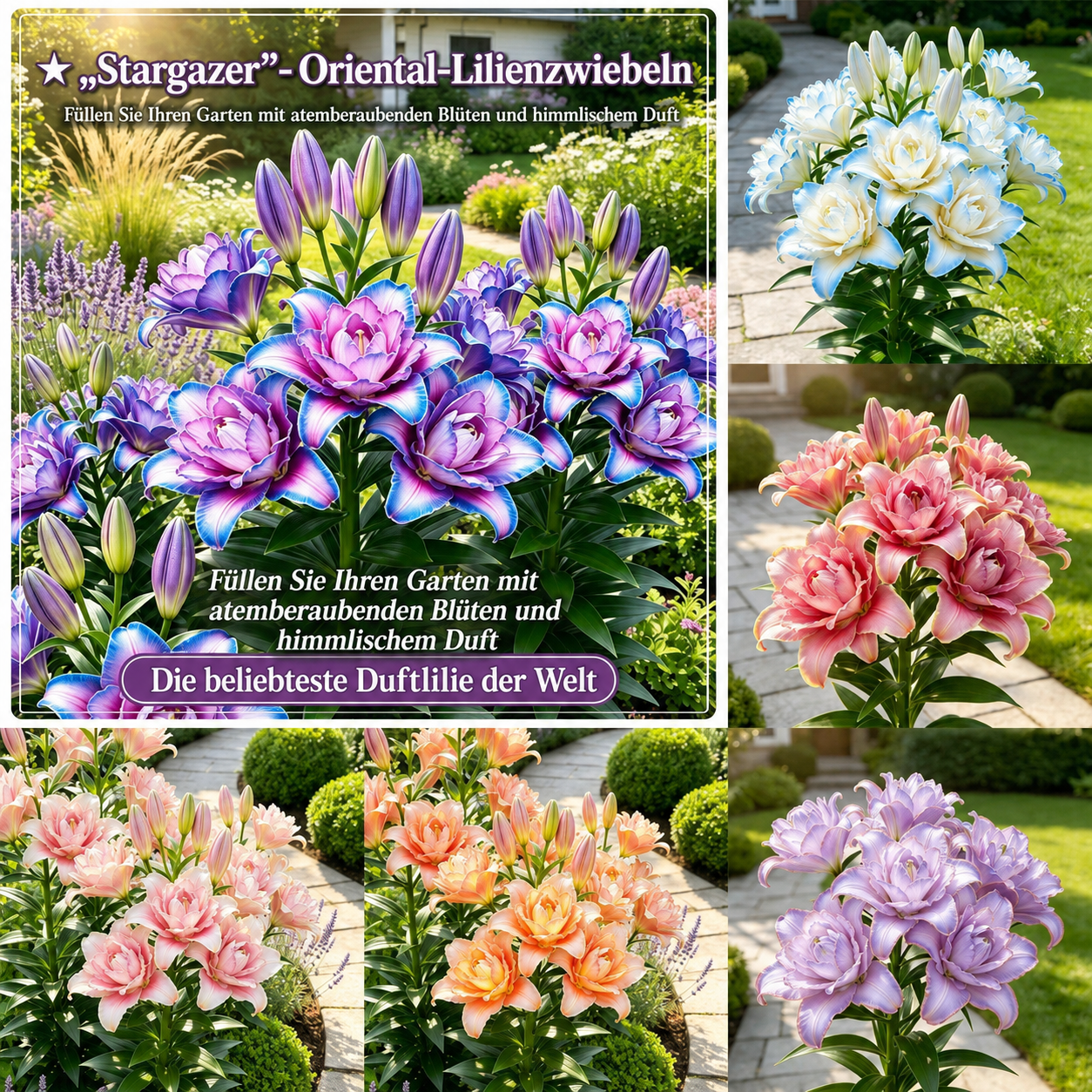 🌸Starlight Queen Oriental Lily Bulbs