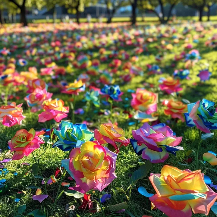 Bunte Rosen - Blumen des Glücks