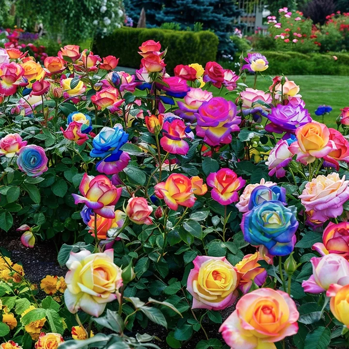 Bunte Rosen - Blumen des Glücks