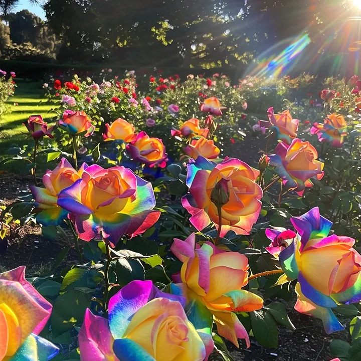 Bunte Rosen - Blumen des Glücks