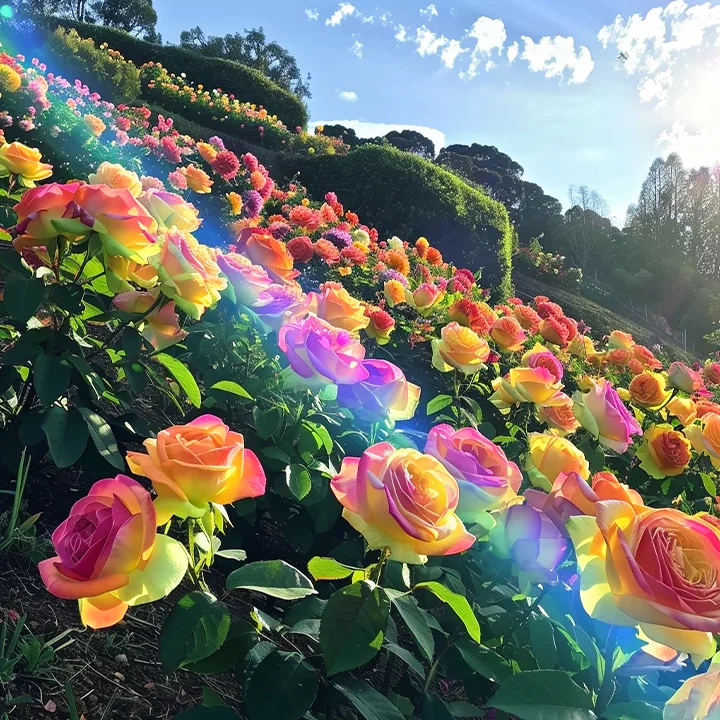 Bunte Rosen - Blumen des Glücks