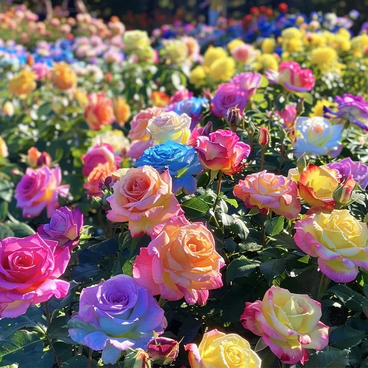 Bunte Rosen - Blumen des Glücks
