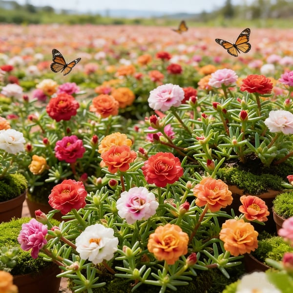 🌸Moss Rose Seeds(10,000+ Seeds) – 🌿Pure Seeds - No Filler - USA Heirloom Flower Seeds