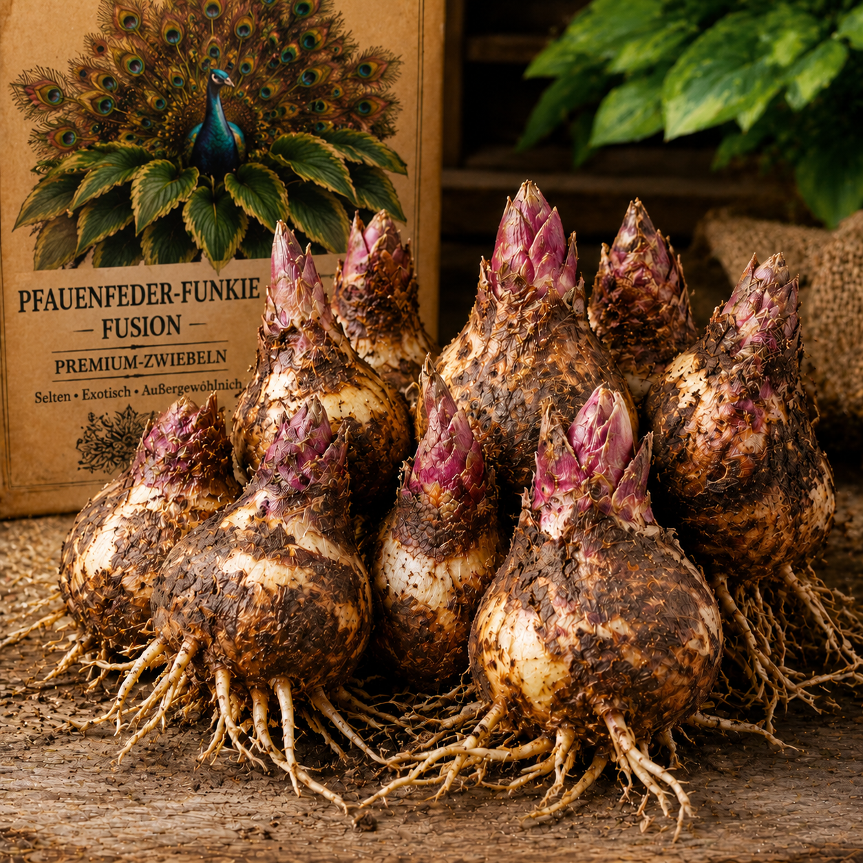 🦚 Königliche Pfauenfeder-Funkie – Die seltene Gartenschönheit, die jedem auffällt