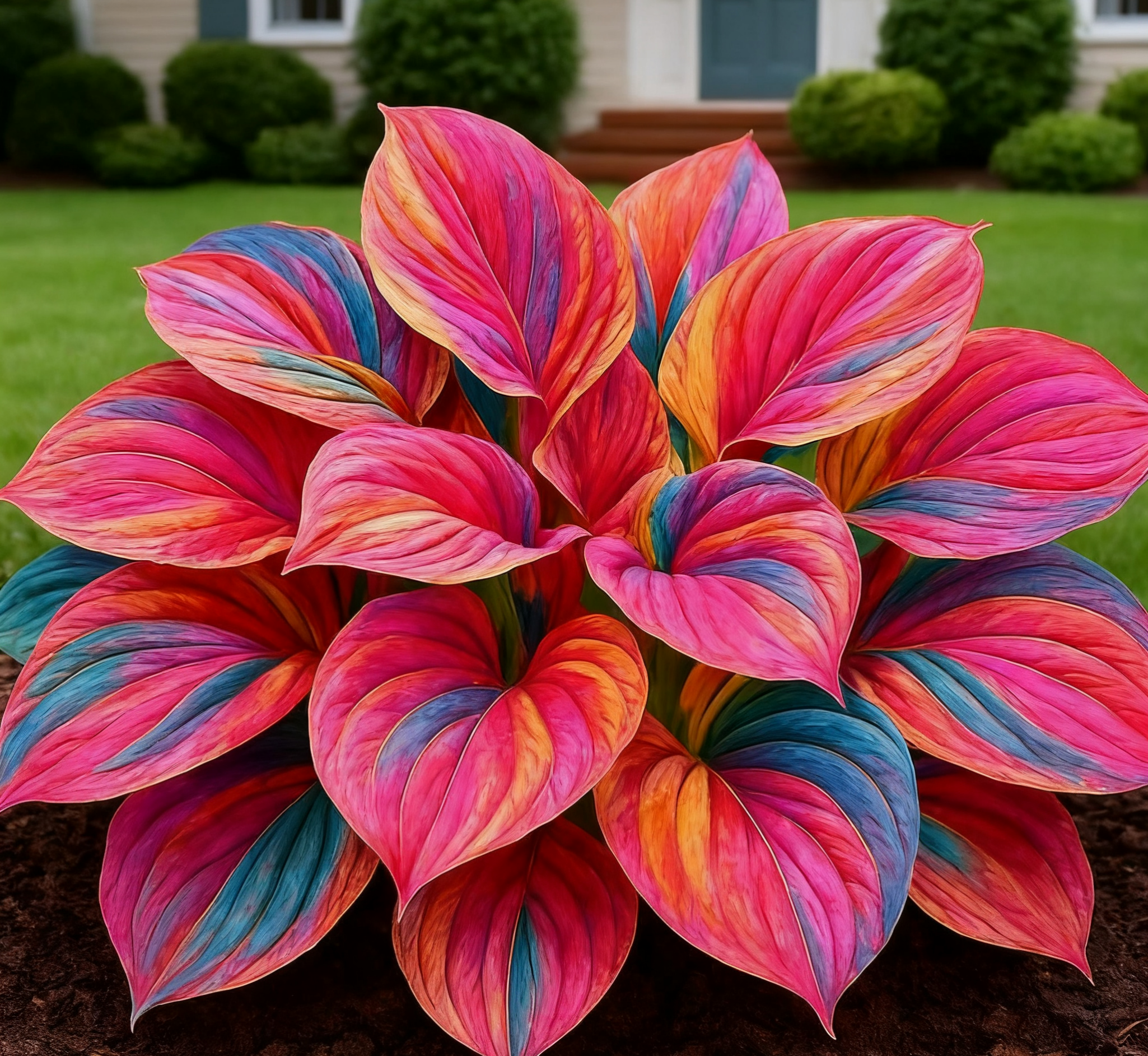 🌿Rare Multicolor Hosta Seeds – Unique Variegated Leaves for Eye🌸