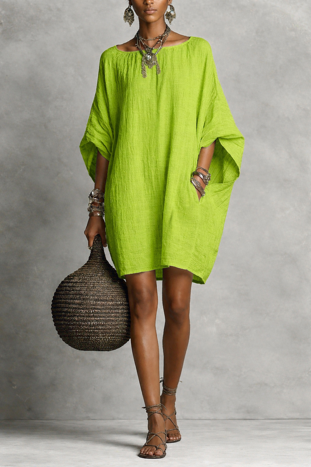 Hot Sale❤ Casual cotton and linen dress