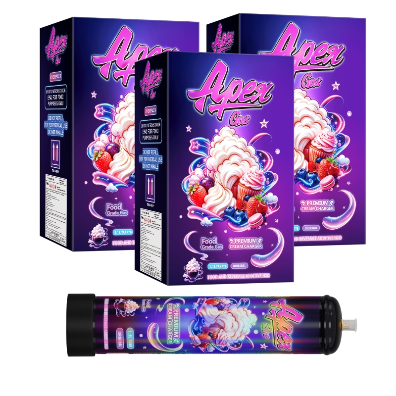 ApexGas 1.1L Whipped Cream Charger Unflavored, 700g Nitrous Oixde N2O Cream Charger Canister