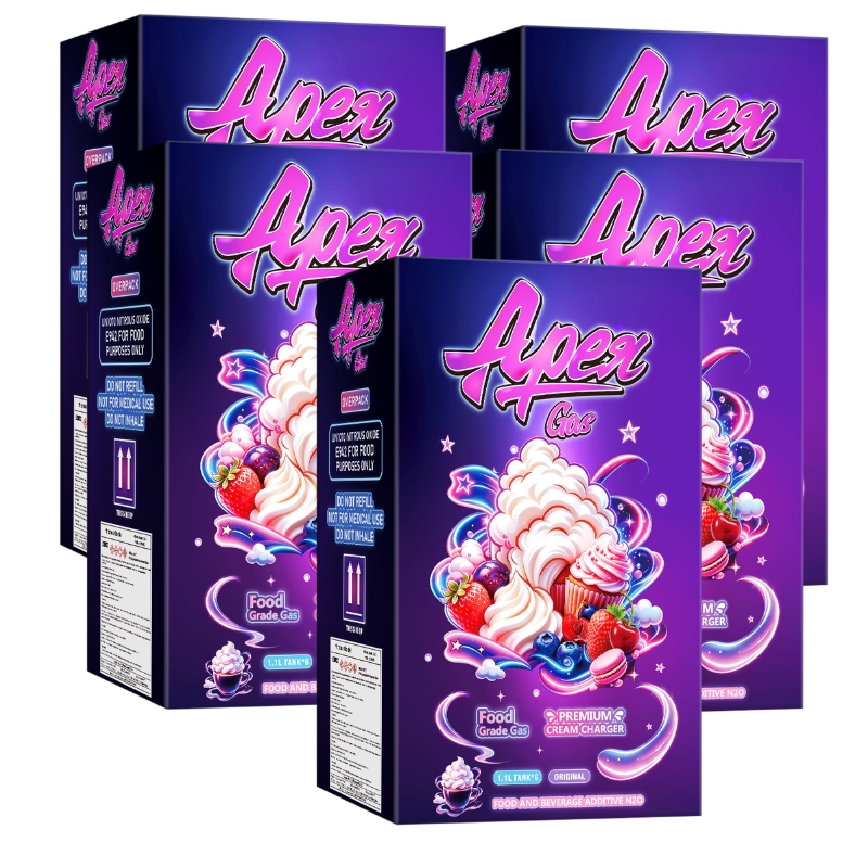 ApexGas 1.1L Whipped Cream Charger Unflavored, 700g Nitrous Oixde N2O Cream Charger Canister