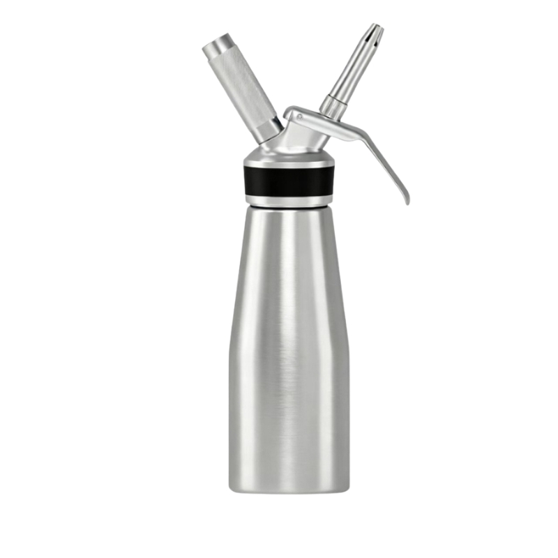 Aluminum Whipped Cream Dispenser 500ml /1 Pint Cream Whipper with 3 Stainless Steel & Brush, Create Perfect Desserts & Coffee Toppings, Leak-Free Whipped Cream Maker