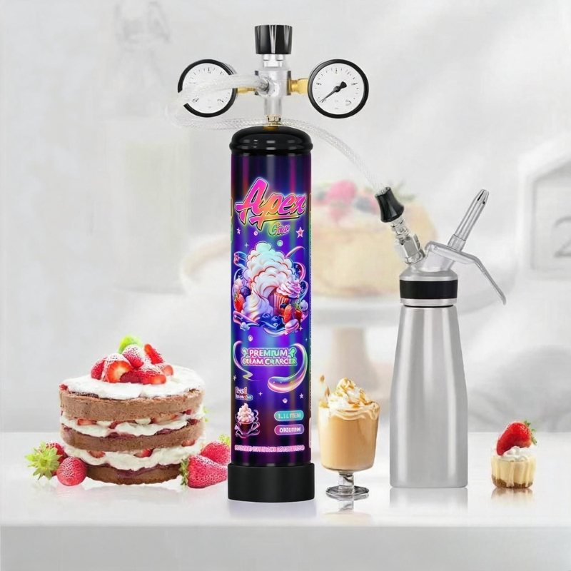 ApexGas 1.1Lx30 Whipped Cream Charger Unflavored, 700g Nitrous Oixde N2O Cream Charger Canister