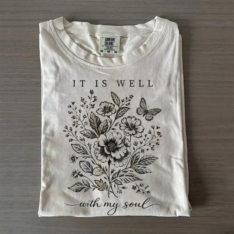 It Is Well With My Soul Floral Wildflower Shirt