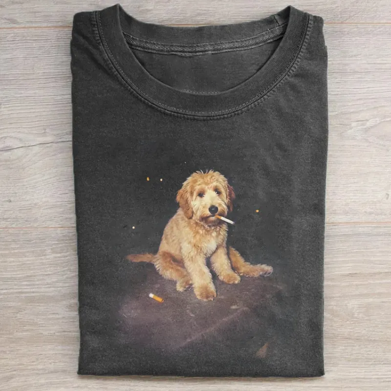 Funny Goldendoodle Smoking Meme T-shirt