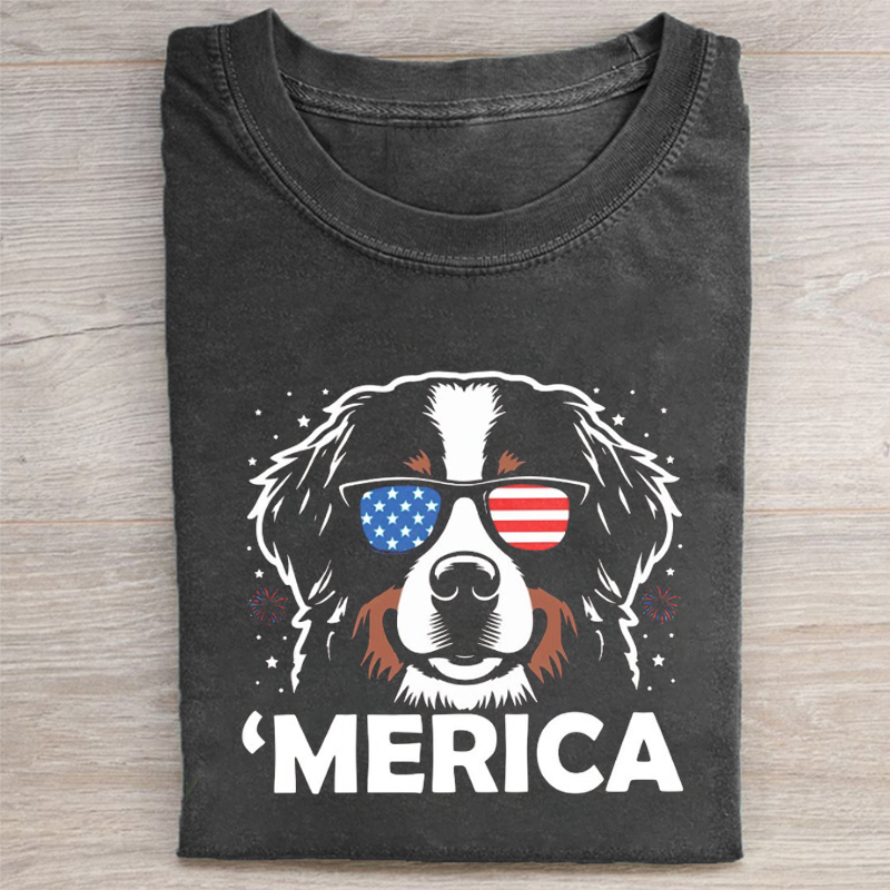 Bernese Mountain Dog 4th of July T-shirt