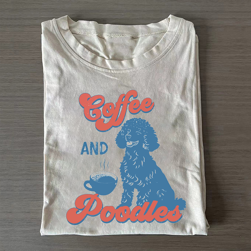 Retro Poodle Graphic T-shirt