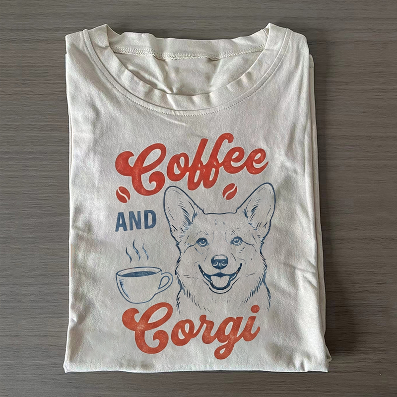 Coffee and Corgi T-shirt