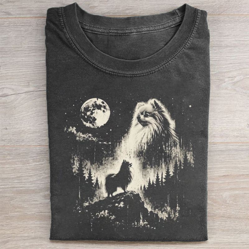Pomeranian Moon T-shirt