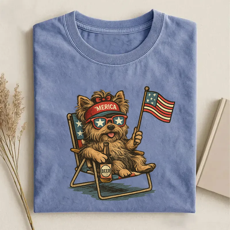 Yorkie Patriotic T-shirt
