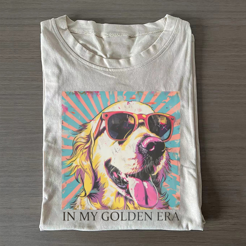 In My Golden Retriever 70s Era T-shirt