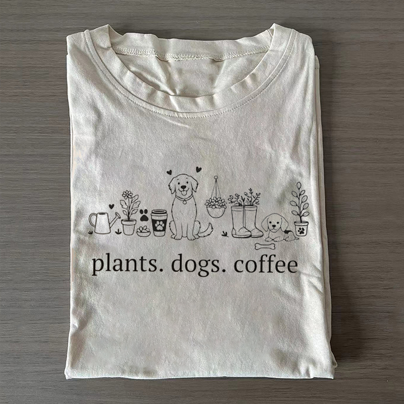 [Copy]Cute Dog Camping T-shirt