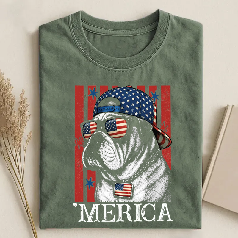 Merica Bulldog T-shirt