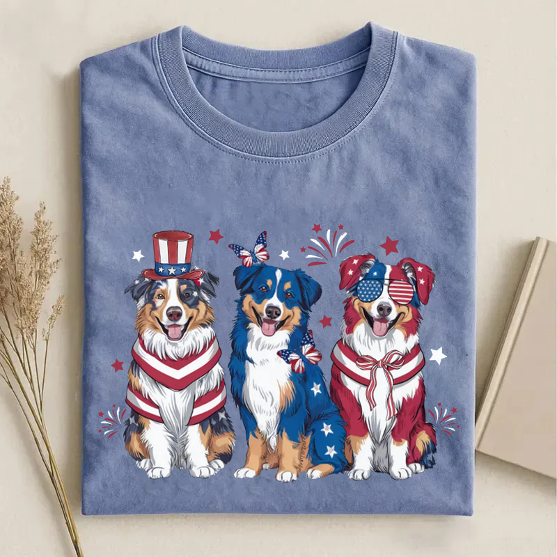 Australian Shepherd 4th of July T-shirt
