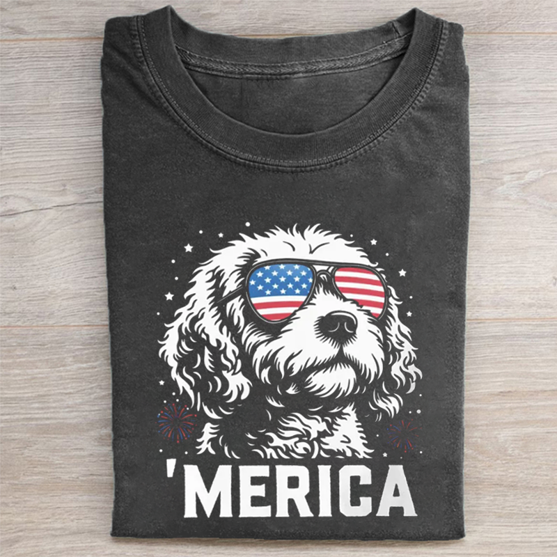 Cavapoo 4th of July T-shirt