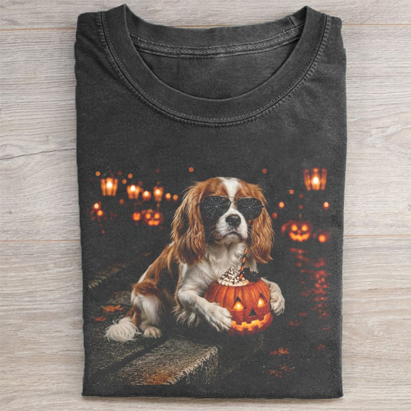 Silly Cavalier King Charles Ghost Halloween T-shirt