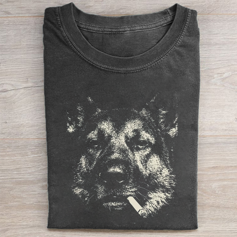 Smoking German Shepherd T-shirt