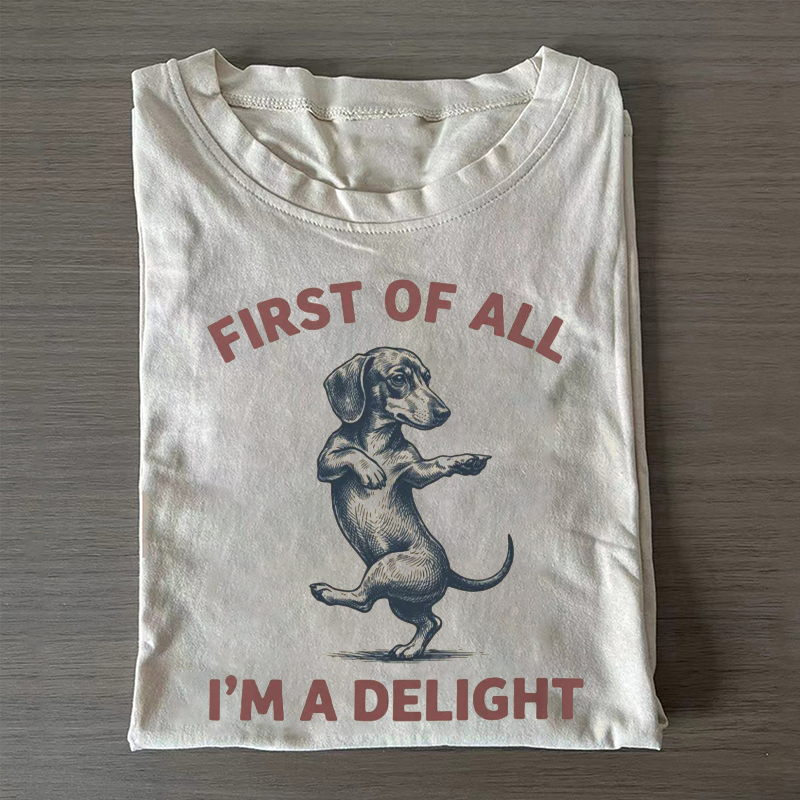 Delightful Dachshund Funny Wiener Dog T-shirt