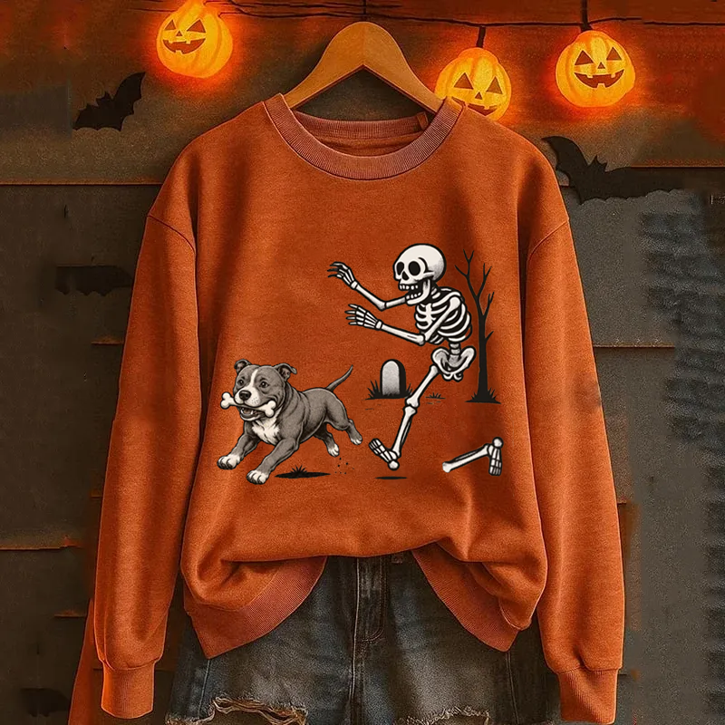 Halloween Pitbull Dog Sweatshirt