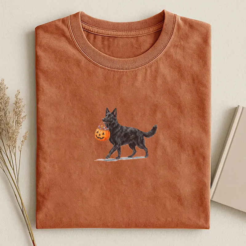 Black German Shepherd Halloween T-shirt