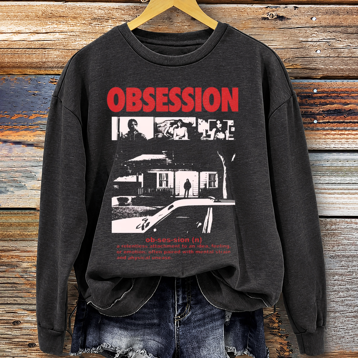 Vintage Obsession Horror Movie Sweatshirt
