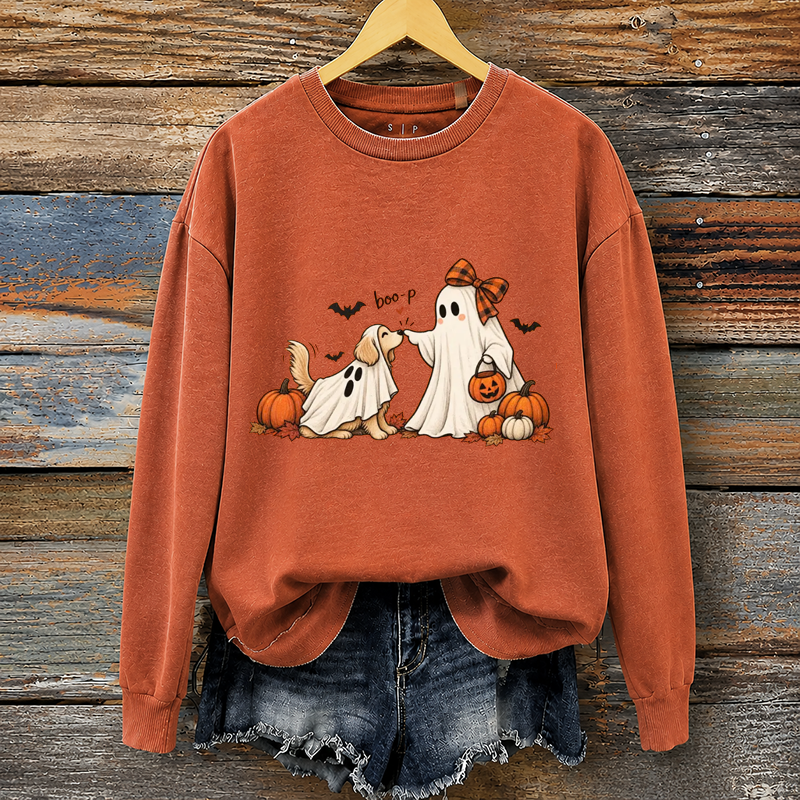Ghost Dog Halloween Sweatshirt