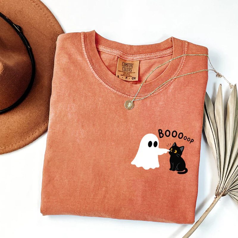 Ghost Cat Halloween Tshirt