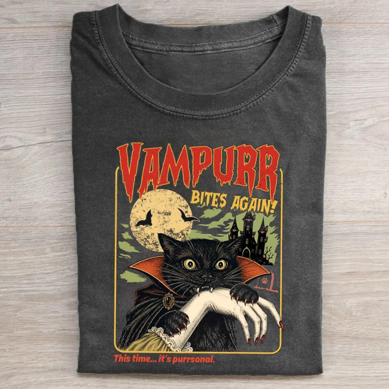 Vampurr Bites Again Halloween Tshirt