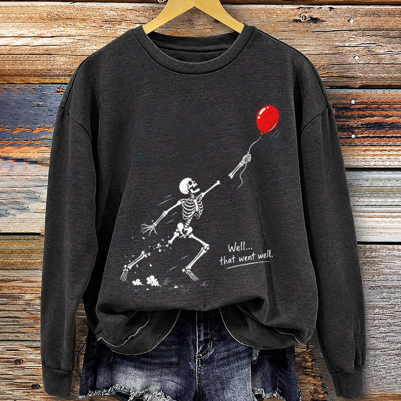 Skeleton Lost Balloon Halloween Sweatshirt