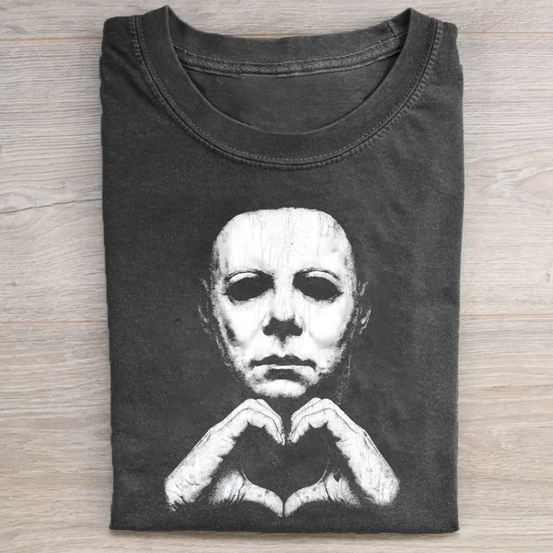 Michael Myers Heart Hands Halloween Tshirt