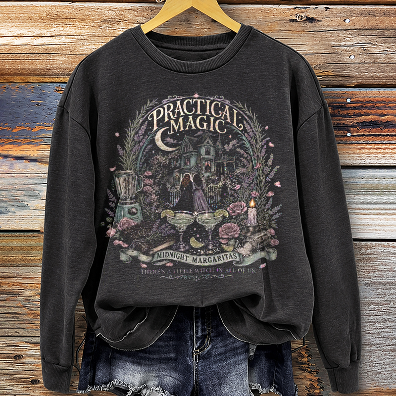 Midnight Margaritas Witchy Halloween Sweatshirt