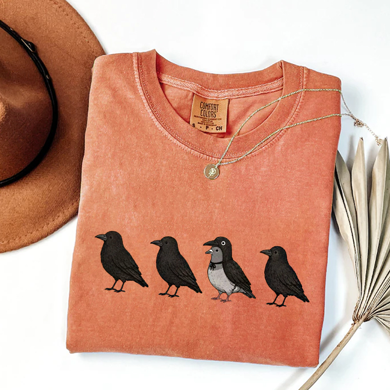 Funny Crow Pigeon Halloween Tshirt
