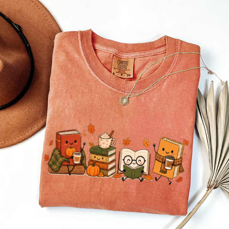 Cozy Book Lover Halloween Tshirt