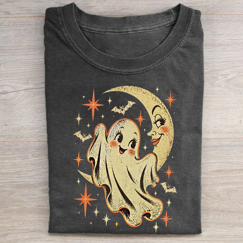 Retro Ghost Halloween Tshirt