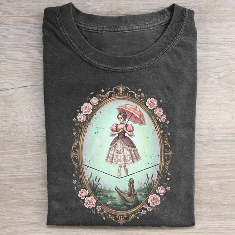 Haunted Mansion Tightrope Girl Halloween Tshirt