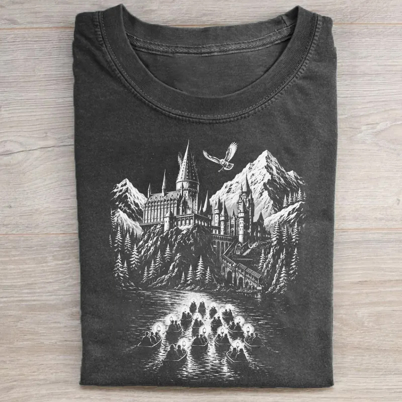 Wizard Castle Owl Halloween Tshirt