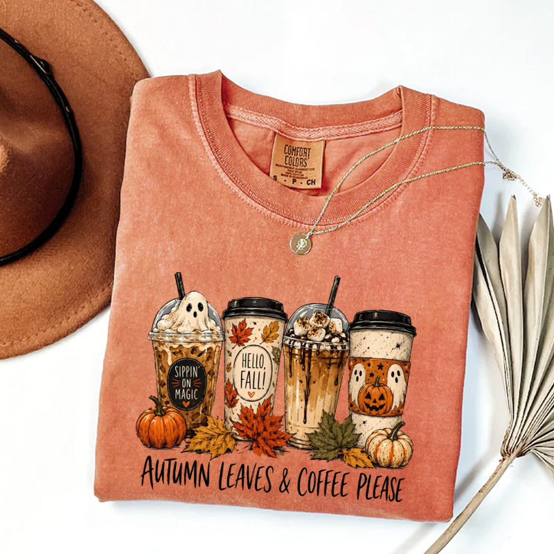 Ghost Coffee Cup Halloween Tshirt