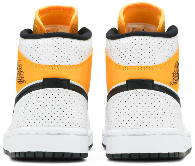 Wmns Mid 'Perforated - White University Gold' BQ6472-107