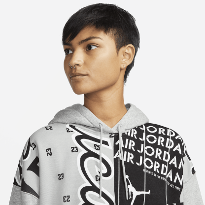 - Women's Fleece Allover Printed Hoodie