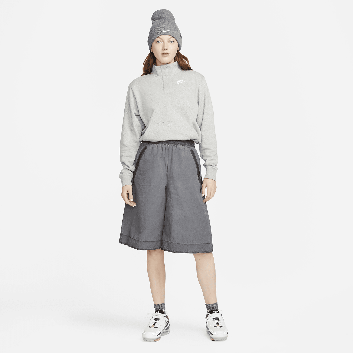 Women's Mock-Neck Pullover Sweatshirt