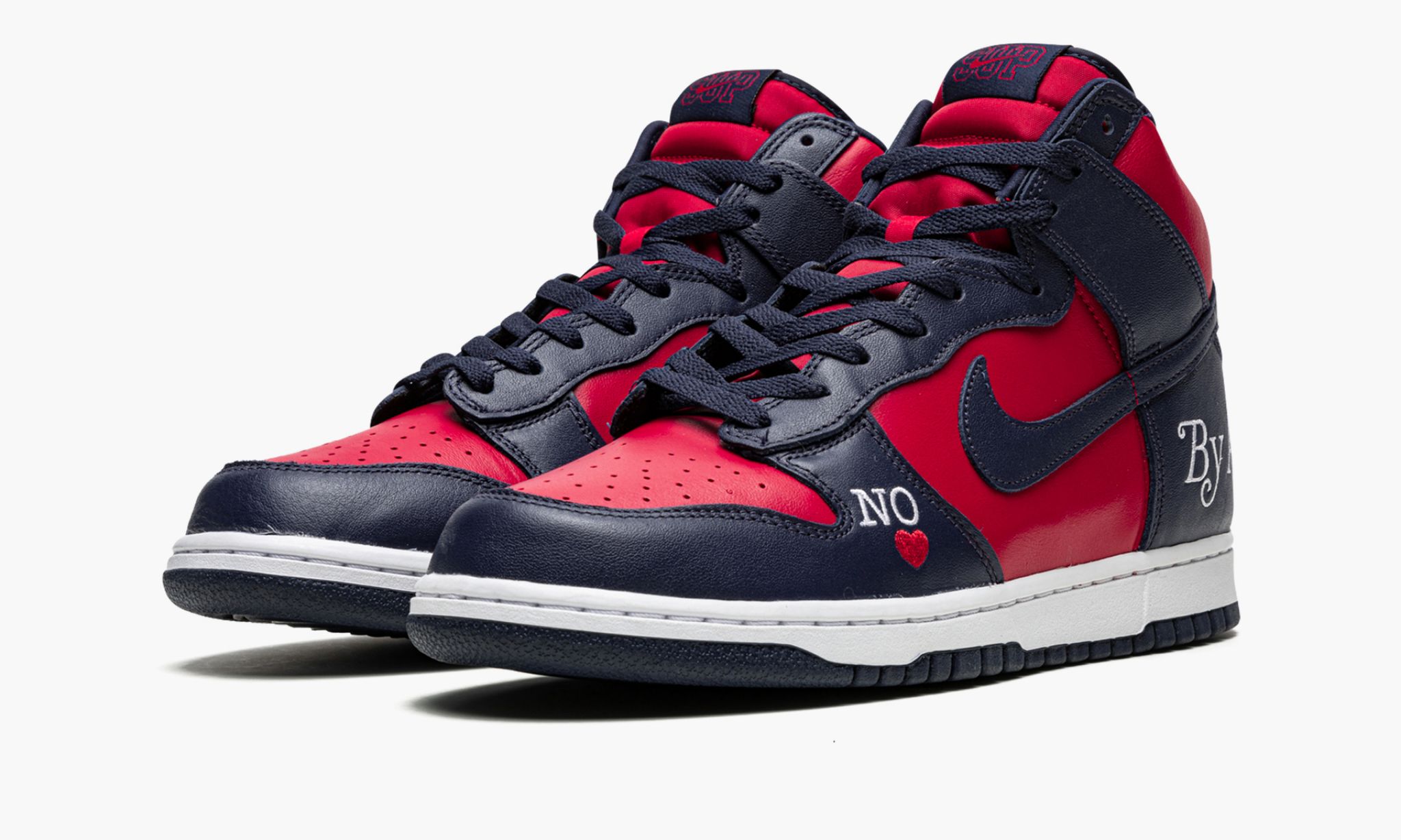 High ��Supreme By Any Means Navy/Red